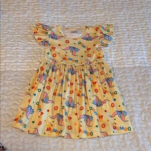 Disney’s Dumbo All Over Print Little Girls Toddler Flutter Dress Medium